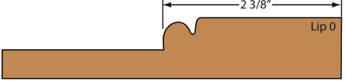 cutaway of Calitri mdf routed door
